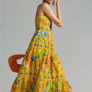 FARM Rio Vibrant Yellow Floral Maxi Dress